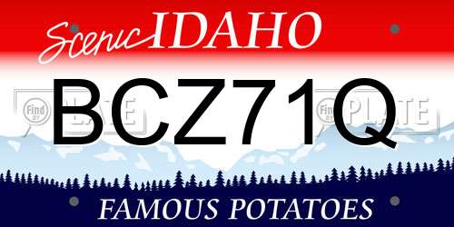 BCZ71Q Idaho License Plate