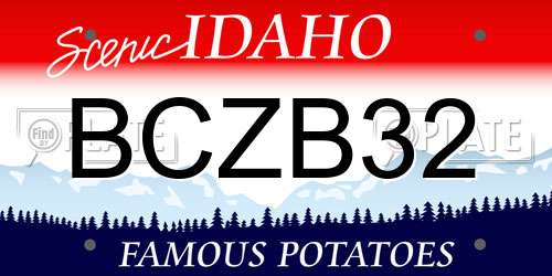 BCZB32 Idaho License Plate