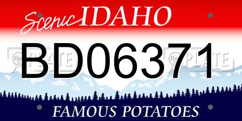 BD06371 Idaho License Plate