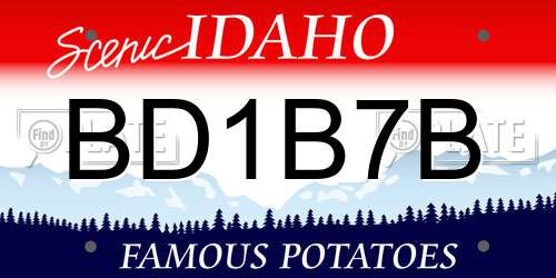 BD1B7B Idaho License Plate