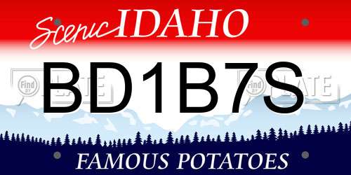 BD1B7S Idaho License Plate