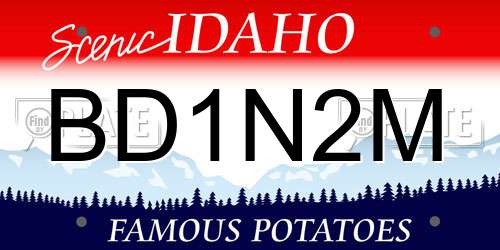BD1N2M Idaho License Plate
