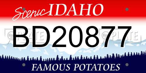 BD20877 Idaho License Plate