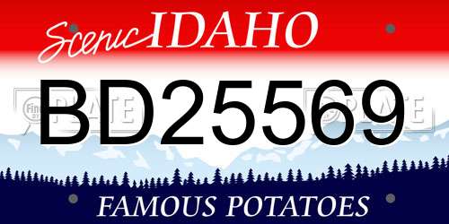 BD25569 Idaho License Plate