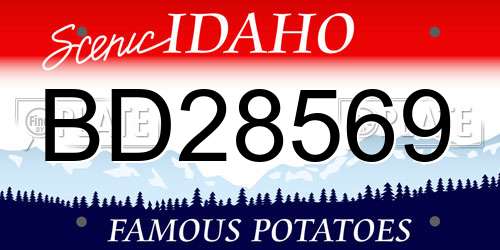 BD28569 Idaho License Plate