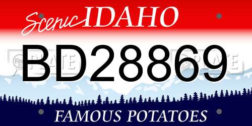 BD28869 Idaho License Plate