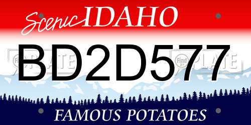 BD2D577 Idaho License Plate