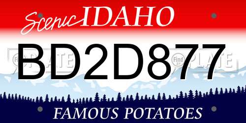 BD2D877 Idaho License Plate