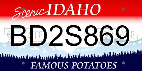 BD2S869 Idaho License Plate