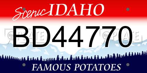 BD44770 Idaho License Plate