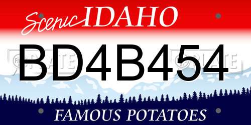 BD4B454 Idaho License Plate