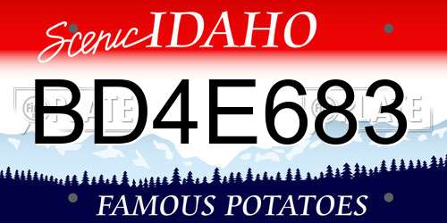 BD4E683 Idaho License Plate