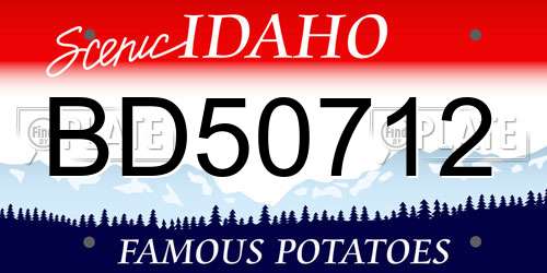 BD50712 Idaho License Plate