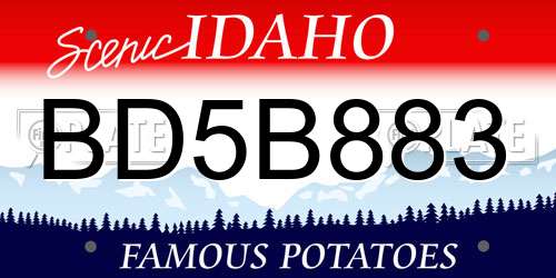 BD5B883 Idaho License Plate