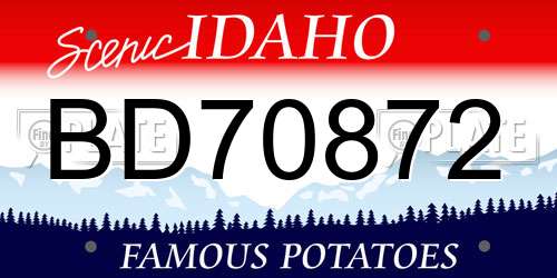 BD70872 Idaho License Plate
