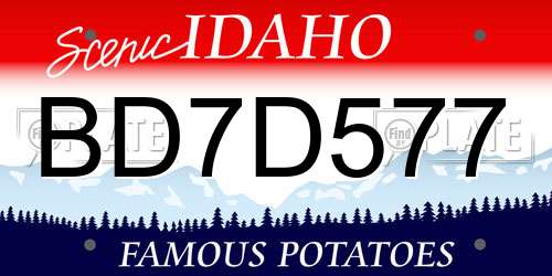 BD7D577 Idaho License Plate