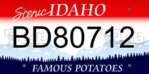 BD80712 Idaho License Plate