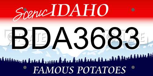 BDA3683 Idaho License Plate