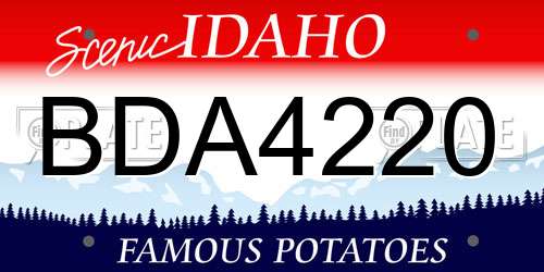 BDA4220 Idaho License Plate