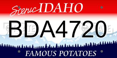 BDA4720 Idaho License Plate