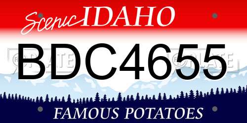 BDC4655 Idaho License Plate