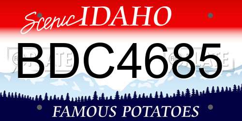 BDC4685 Idaho License Plate