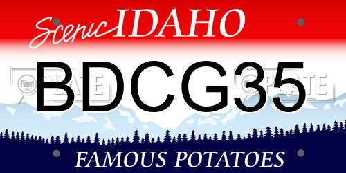 BDCG35 Idaho License Plate