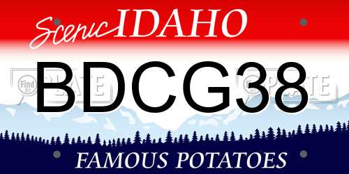 BDCG38 Idaho License Plate