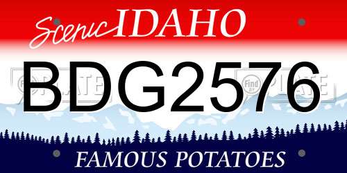 BDG2576 Idaho License Plate