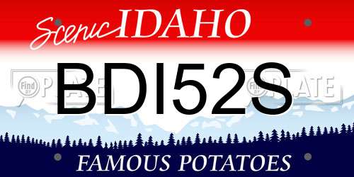 BDI52S Idaho License Plate