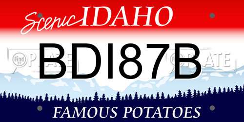 BDI87B Idaho License Plate
