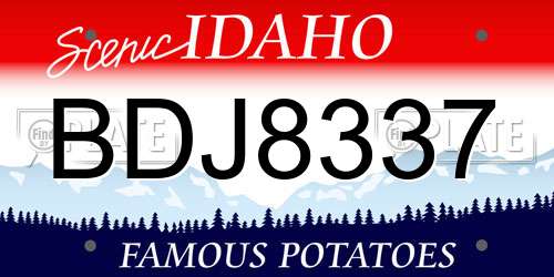 BDJ8337 Idaho License Plate