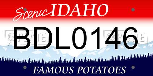 BDL0146 Idaho License Plate