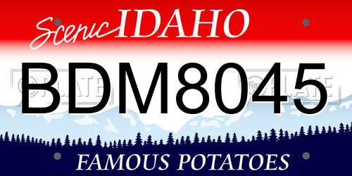 BDM8045 Idaho License Plate