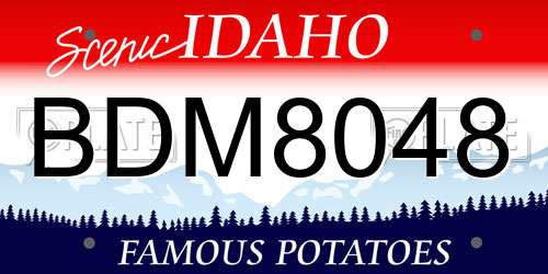 BDM8048 Idaho License Plate