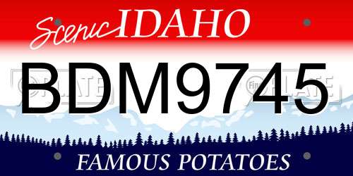 BDM9745 Idaho License Plate
