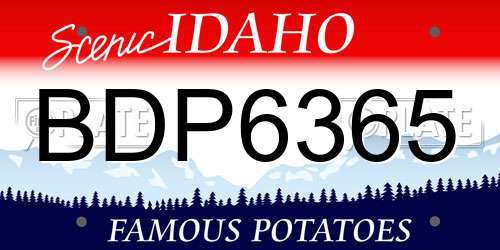 BDP6365 Idaho License Plate