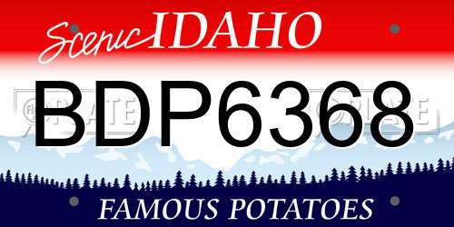 BDP6368 Idaho License Plate