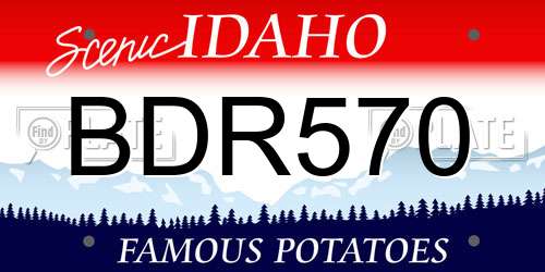 BDR570 Idaho License Plate