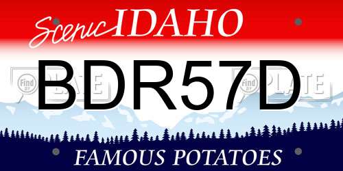 BDR57D Idaho License Plate