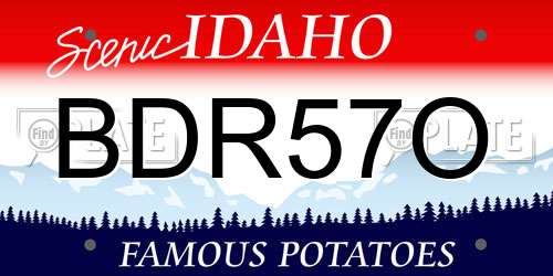 BDR57O Idaho License Plate
