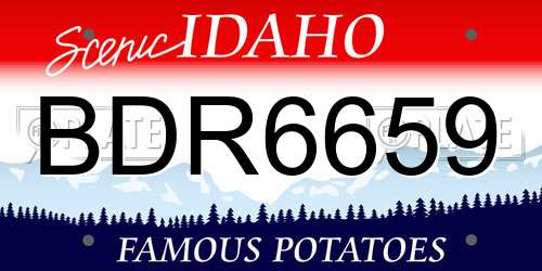 BDR6659 Idaho License Plate