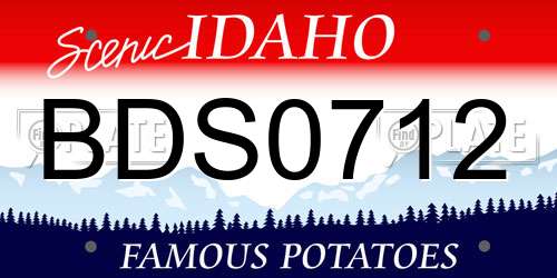 BDS0712 Idaho License Plate