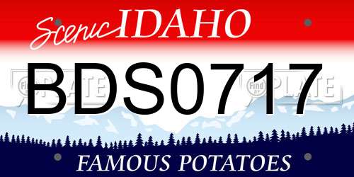 BDS0717 Idaho License Plate
