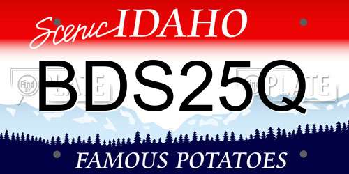 BDS25Q Idaho License Plate