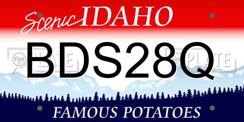 BDS28Q Idaho License Plate