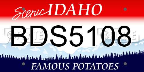 BDS5108 Idaho License Plate