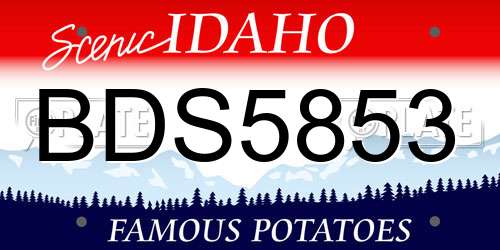 BDS5853 Idaho License Plate