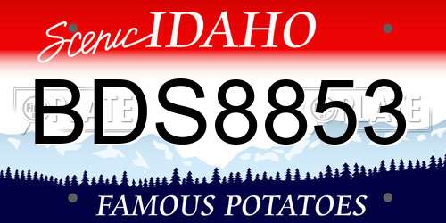 BDS8853 Idaho License Plate