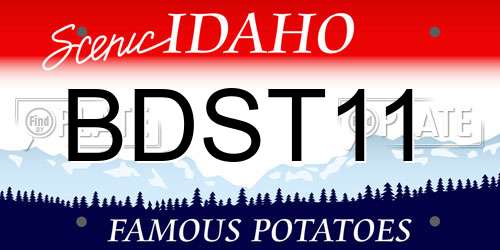 BDST11 Idaho License Plate
